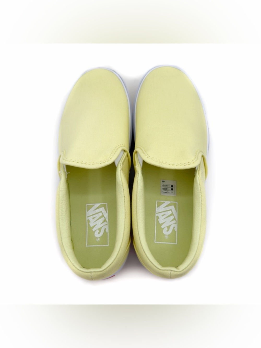 Vans Asher Platform Slip On Shoes Women’s 7 Pastel Yellow White - Picture 4 of 7